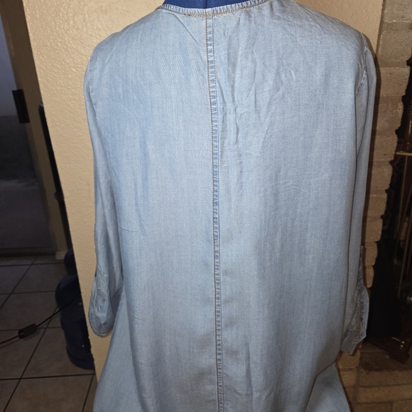 Vintage Colletion Embroidered Blue Dress.sz M. - Picture 4 of 7